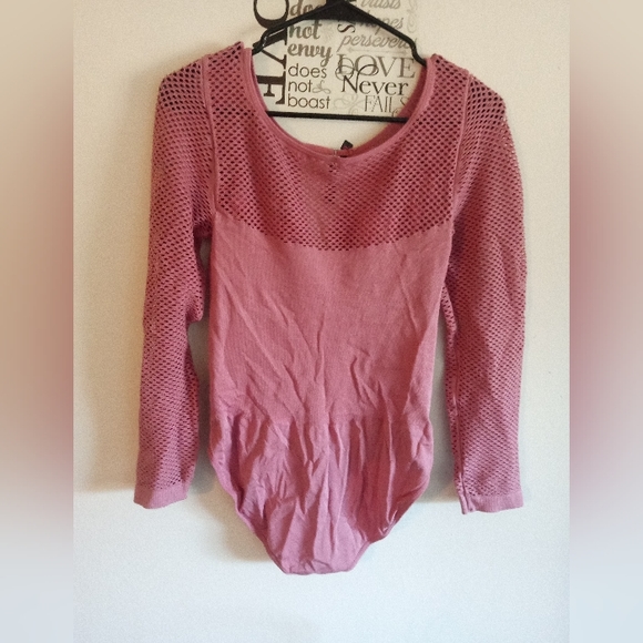 Mauve pink diamond choker bodysuit - Picture 2 of 4